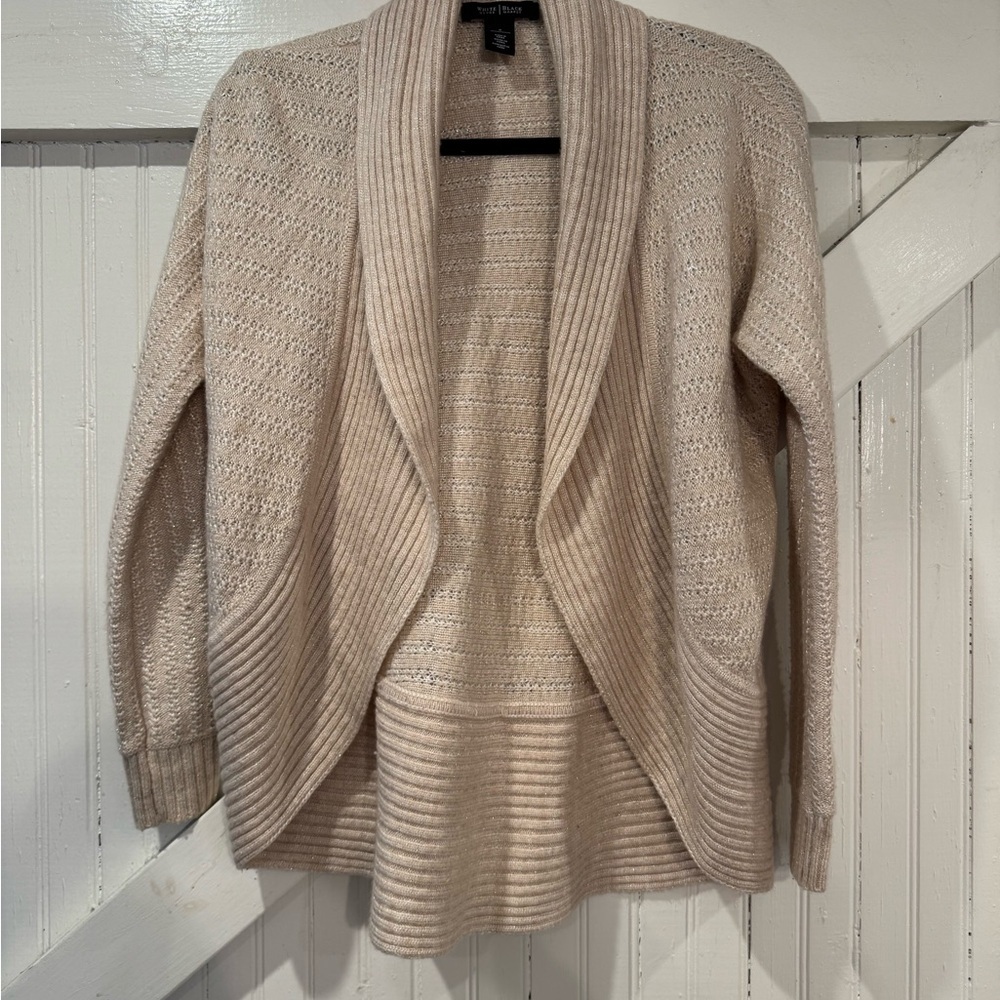 White House Black Market Cream Cardigan Sweater - Picture 10 of 11
